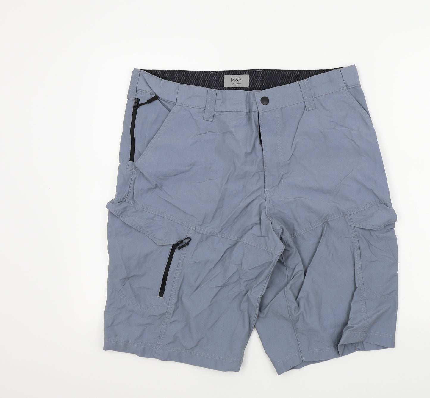 M&S Mens Grey   Bermuda Shorts Size 36