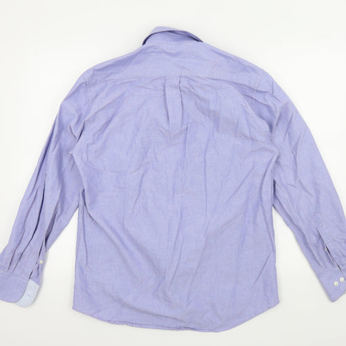 M&S Mens Blue Colourblock   Button-Up Size 38