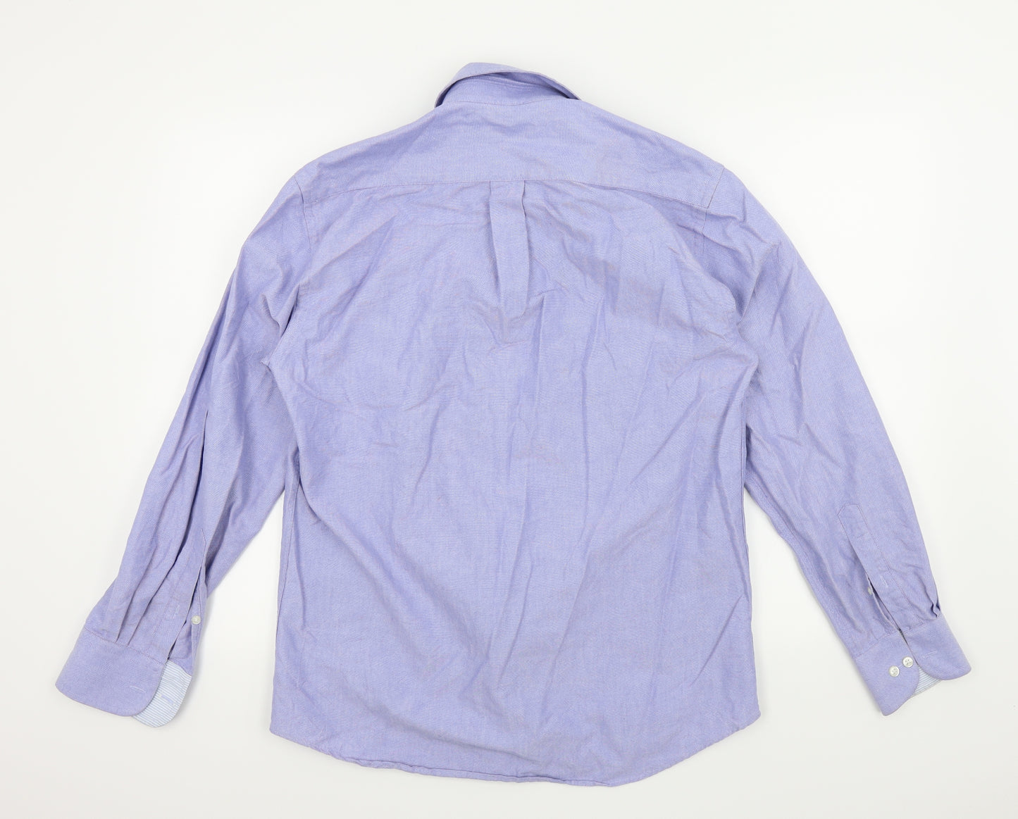 M&S Mens Blue Colourblock   Button-Up Size 38