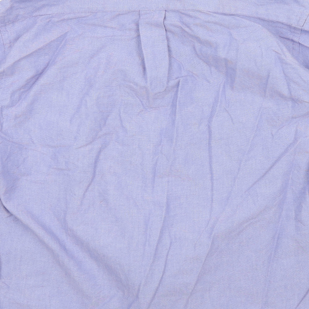 M&S Mens Blue Colourblock   Button-Up Size 38
