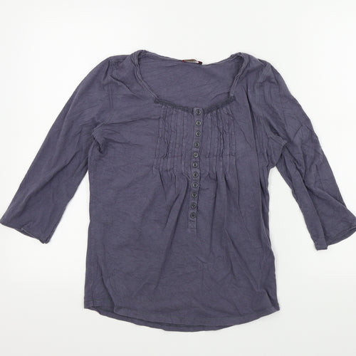 wrap Womens Blue   Basic T-Shirt Size 8  - Frill Detail