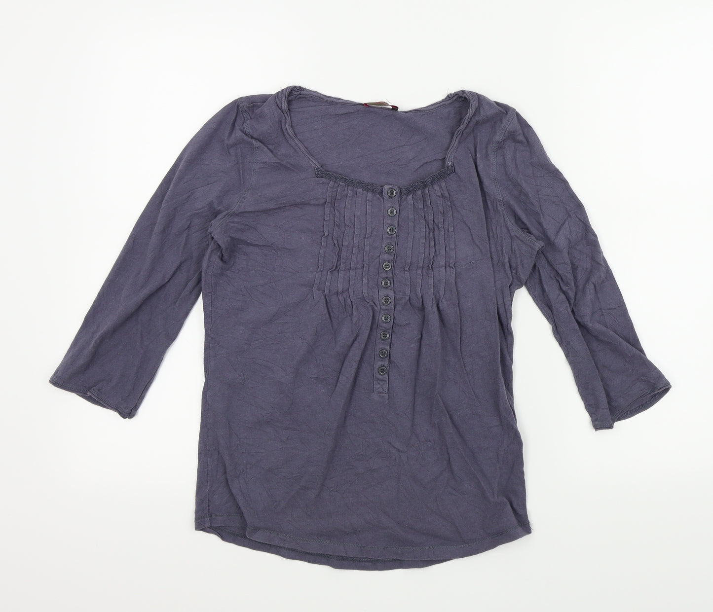 wrap Womens Blue   Basic T-Shirt Size 8  - Frill Detail