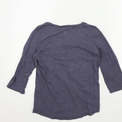 wrap Womens Blue   Basic T-Shirt Size 8  - Frill Detail