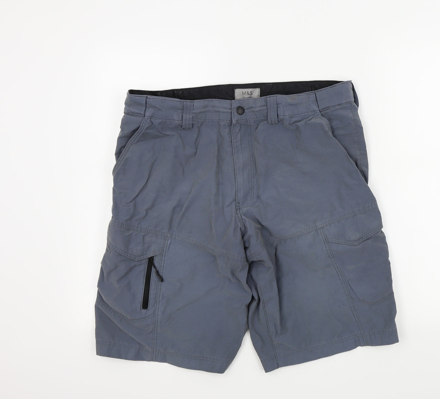 M&S Mens Grey   Bermuda Shorts Size 36 in