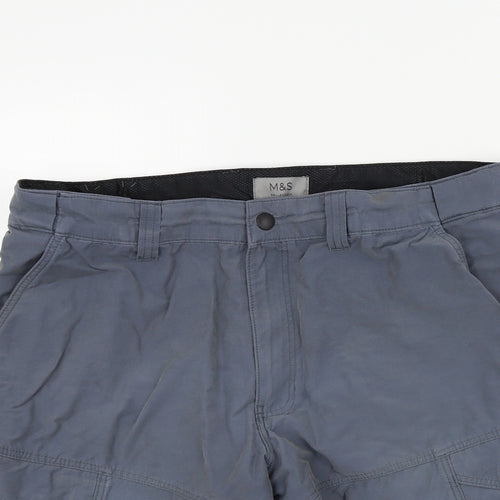 M&S Mens Grey   Bermuda Shorts Size 36 in