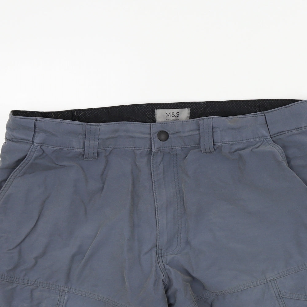 M&S Mens Grey   Bermuda Shorts Size 36 in