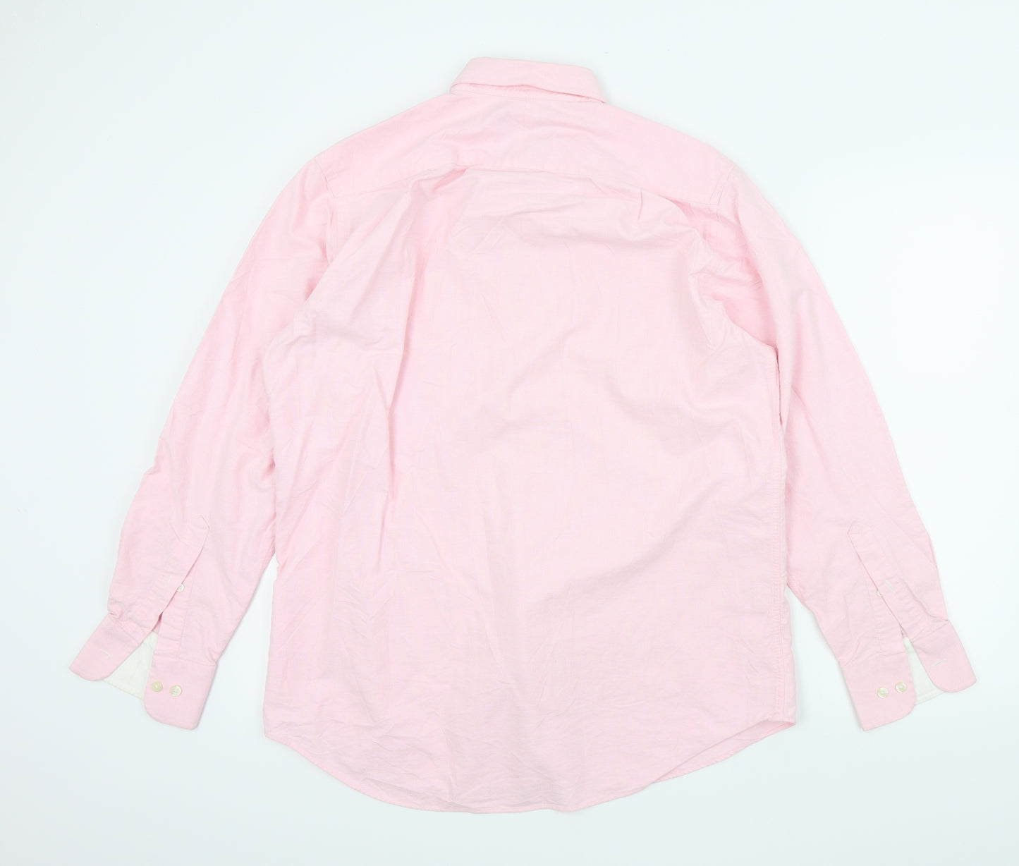 Charles Tyrwhitt Mens Pink Colourblock   Button-Up Size M