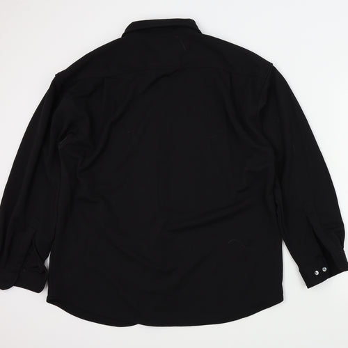C&A Mens Black Colourblock   Button-Up Size XL