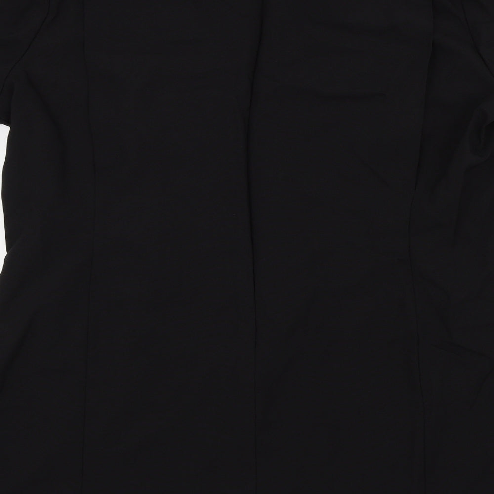 simon jersey Womens Black Colourblock  Tunic Blouse Size 20