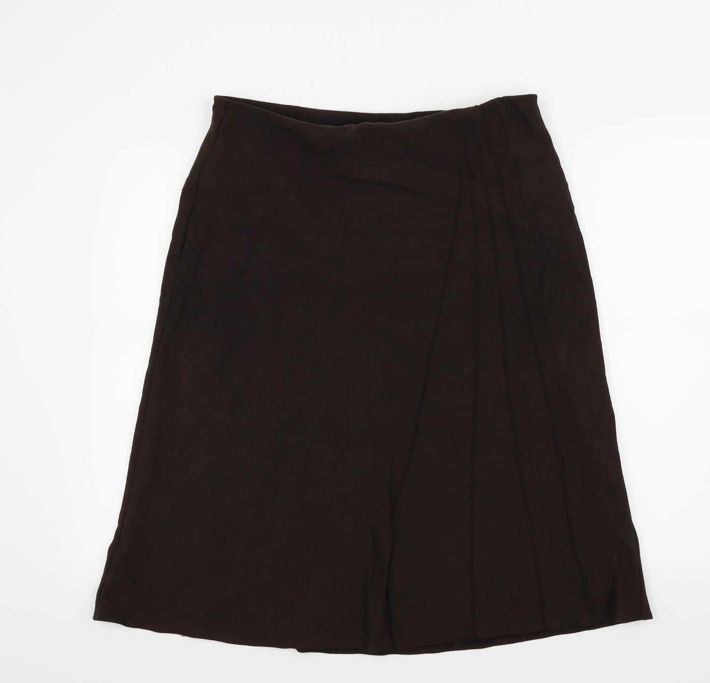 M&S Womens Brown   A-Line Skirt Size 18