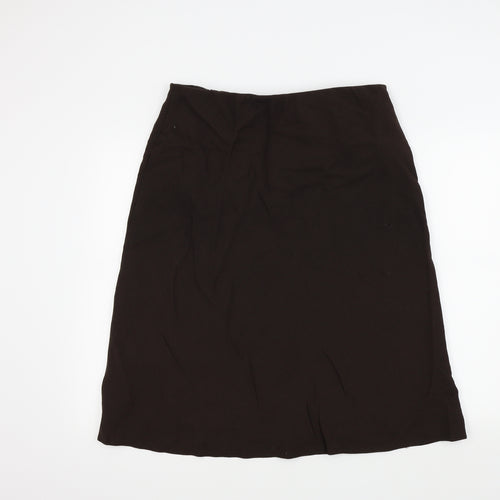 M&S Womens Brown   A-Line Skirt Size 18