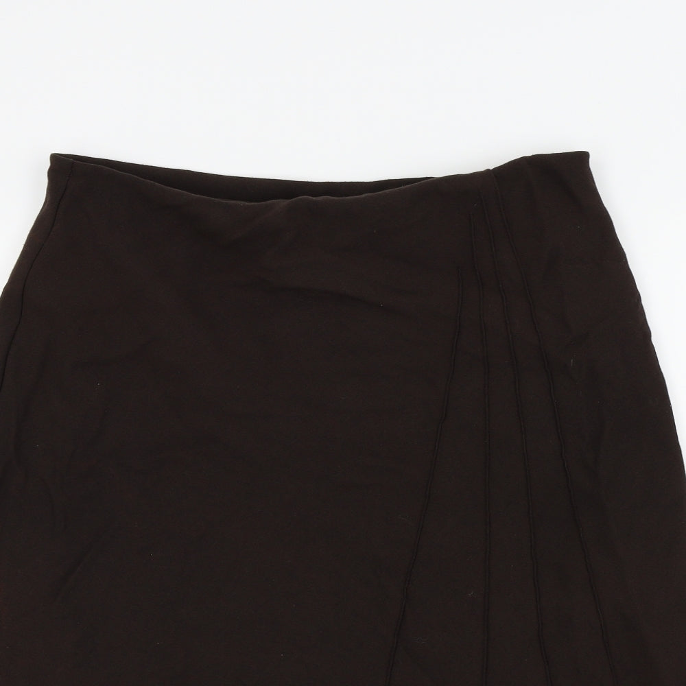 M&S Womens Brown   A-Line Skirt Size 18