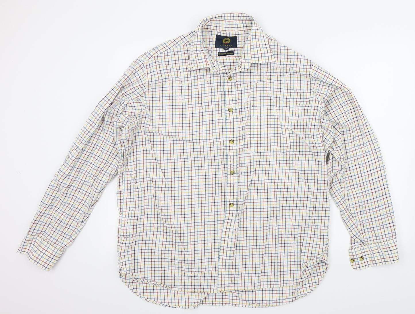 Viyella Mens Multicoloured Check   Button-Up Size XL