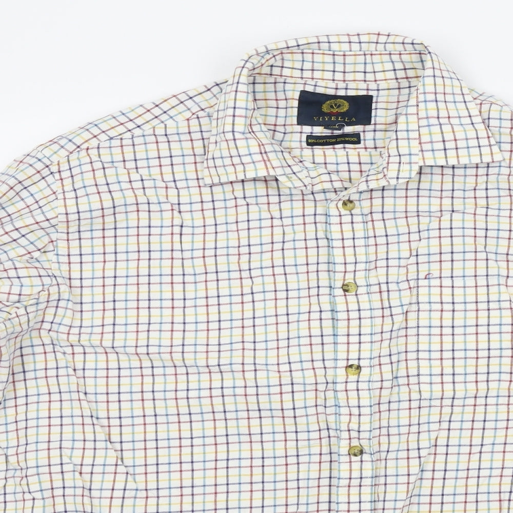 Viyella Mens Multicoloured Check   Button-Up Size XL