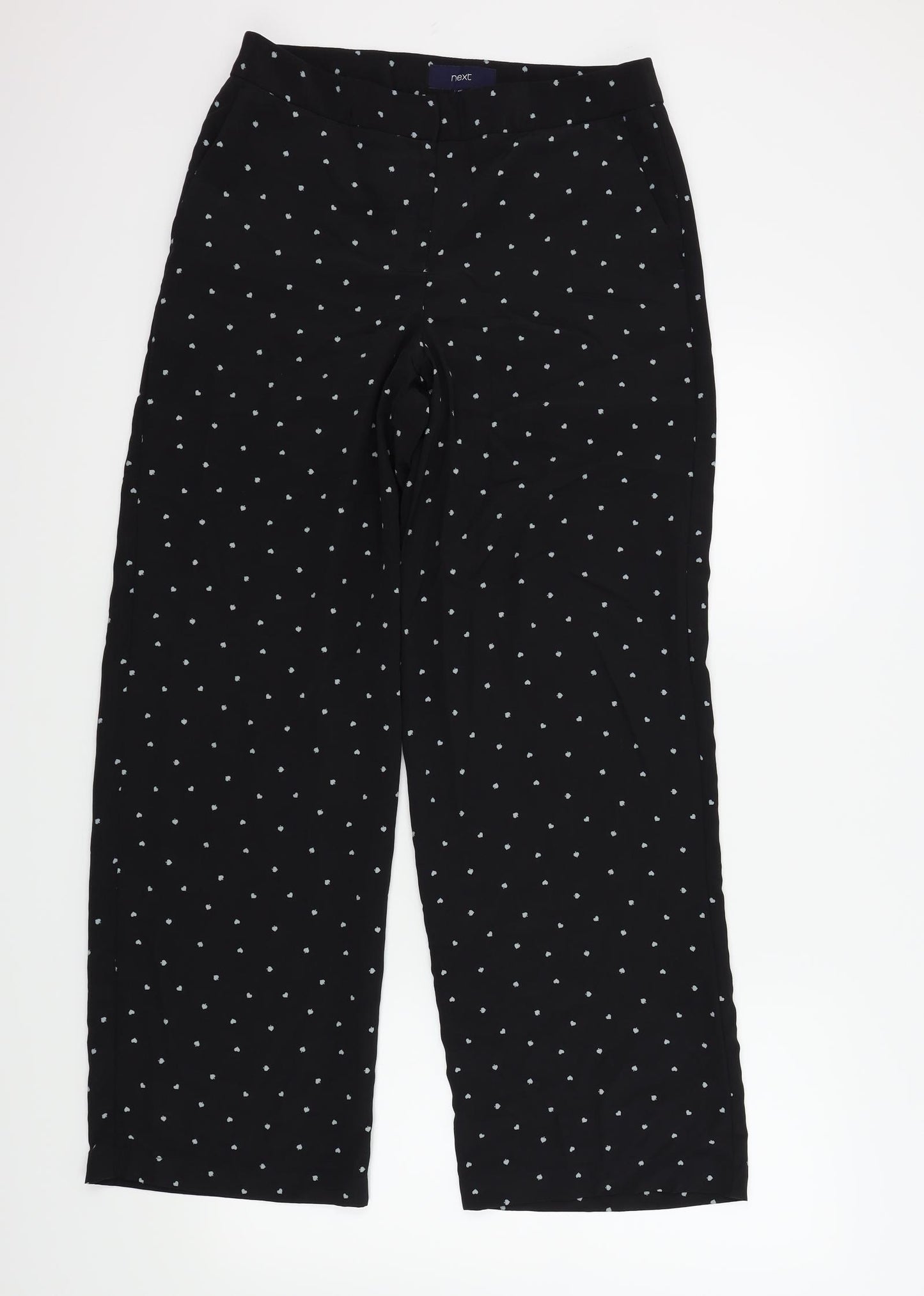 NEXT Womens Black Geometric  Trousers  Size 10 L29 in