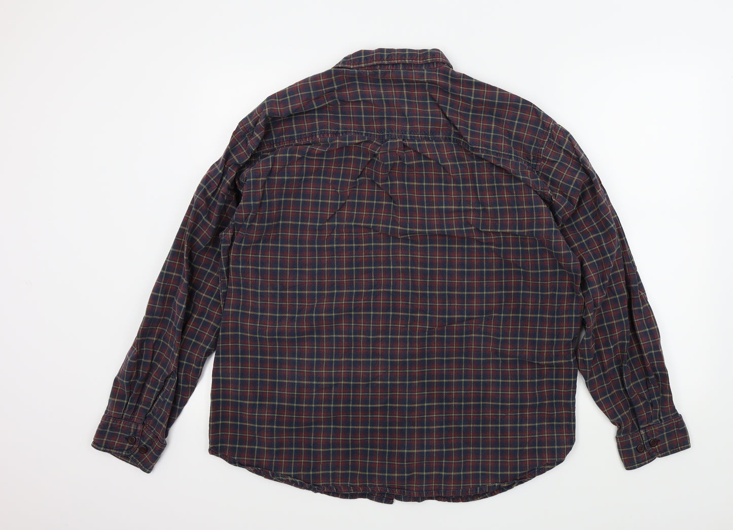 Rico Mens Red Check   Button-Up Size L