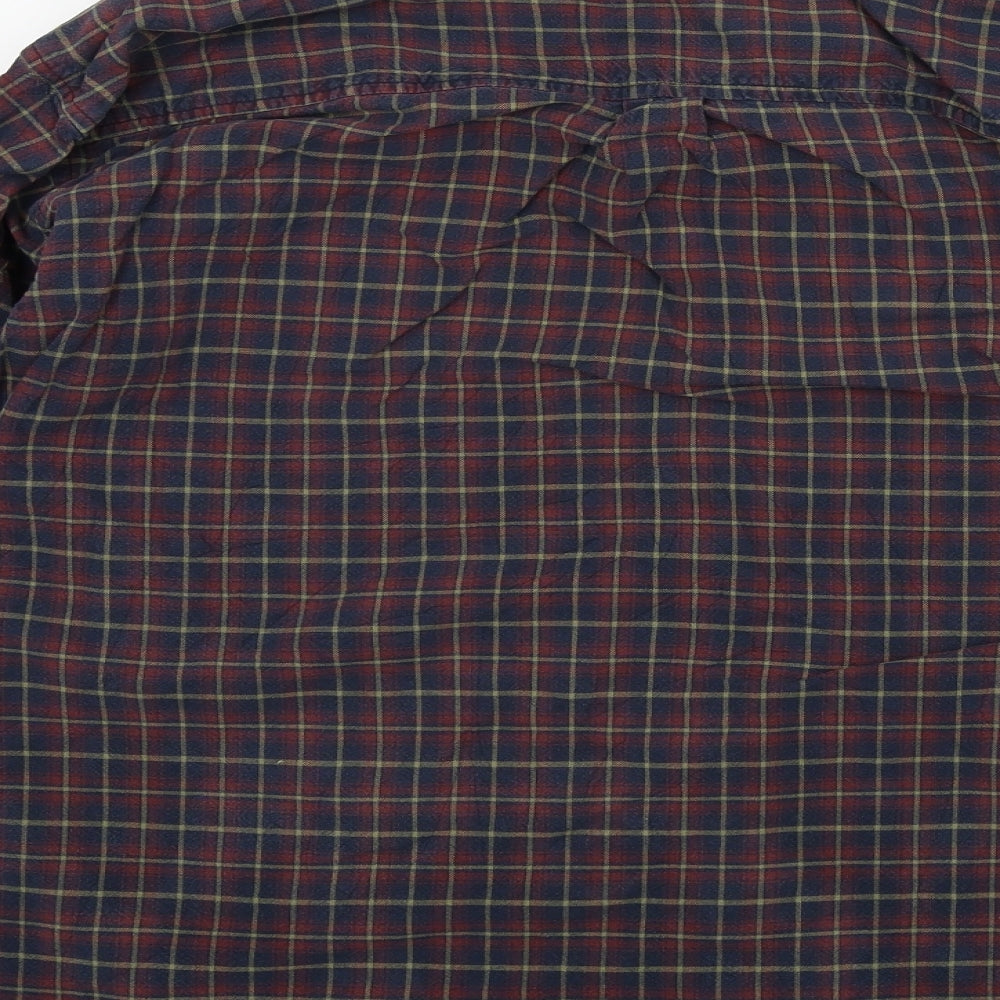 Rico Mens Red Check   Button-Up Size L