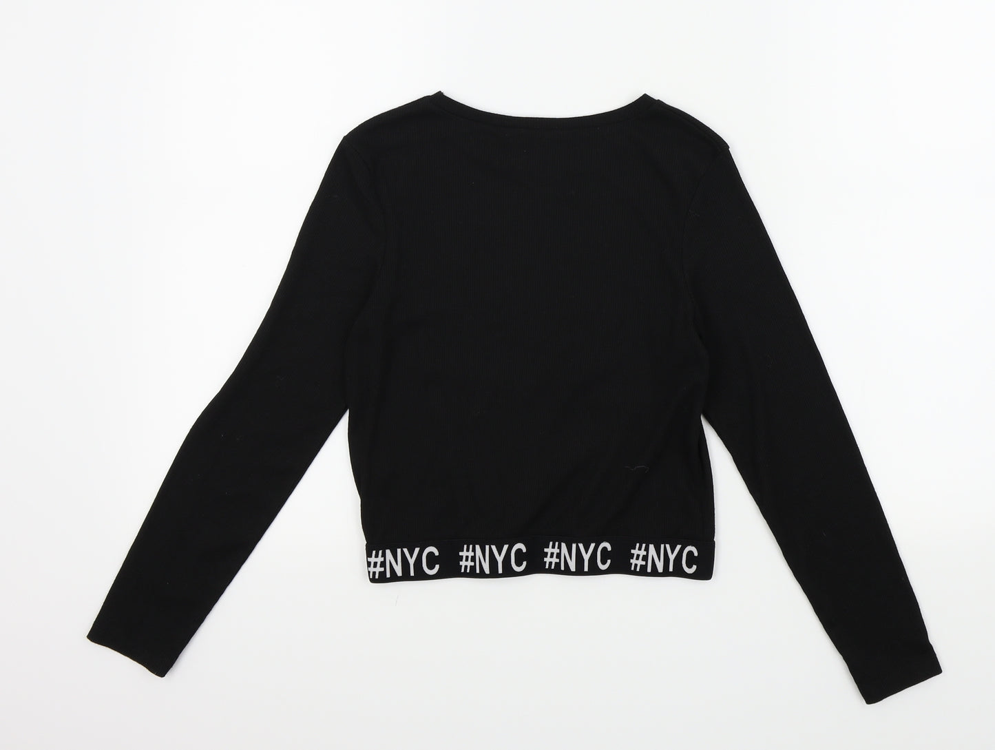 Primark Girls Black   Basic T-Shirt Size 13 Years  - NYC