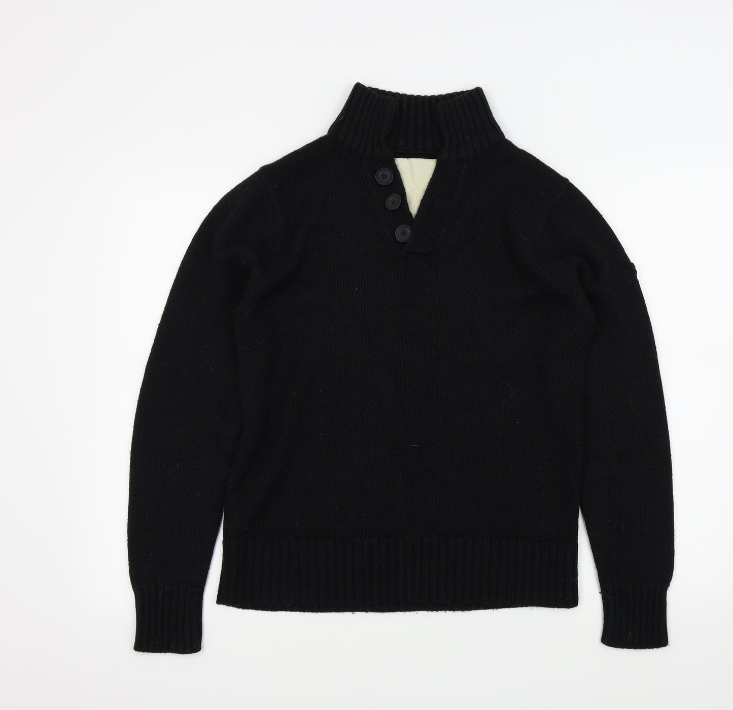 Crafted Mens Black   Pullover Jumper Size S