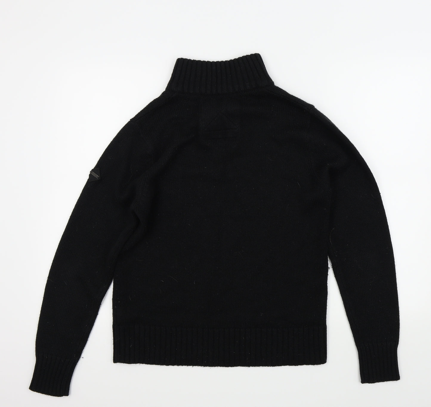 Crafted Mens Black   Pullover Jumper Size S
