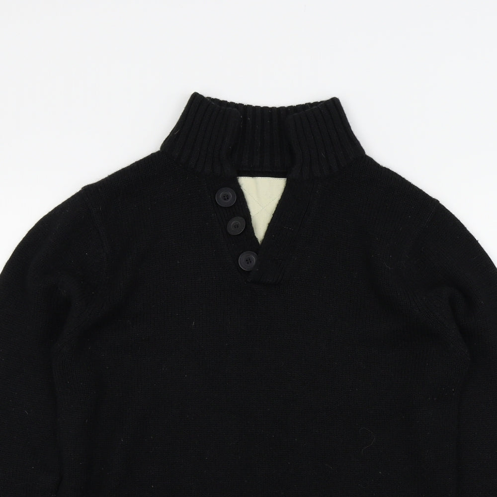 Crafted Mens Black   Pullover Jumper Size S