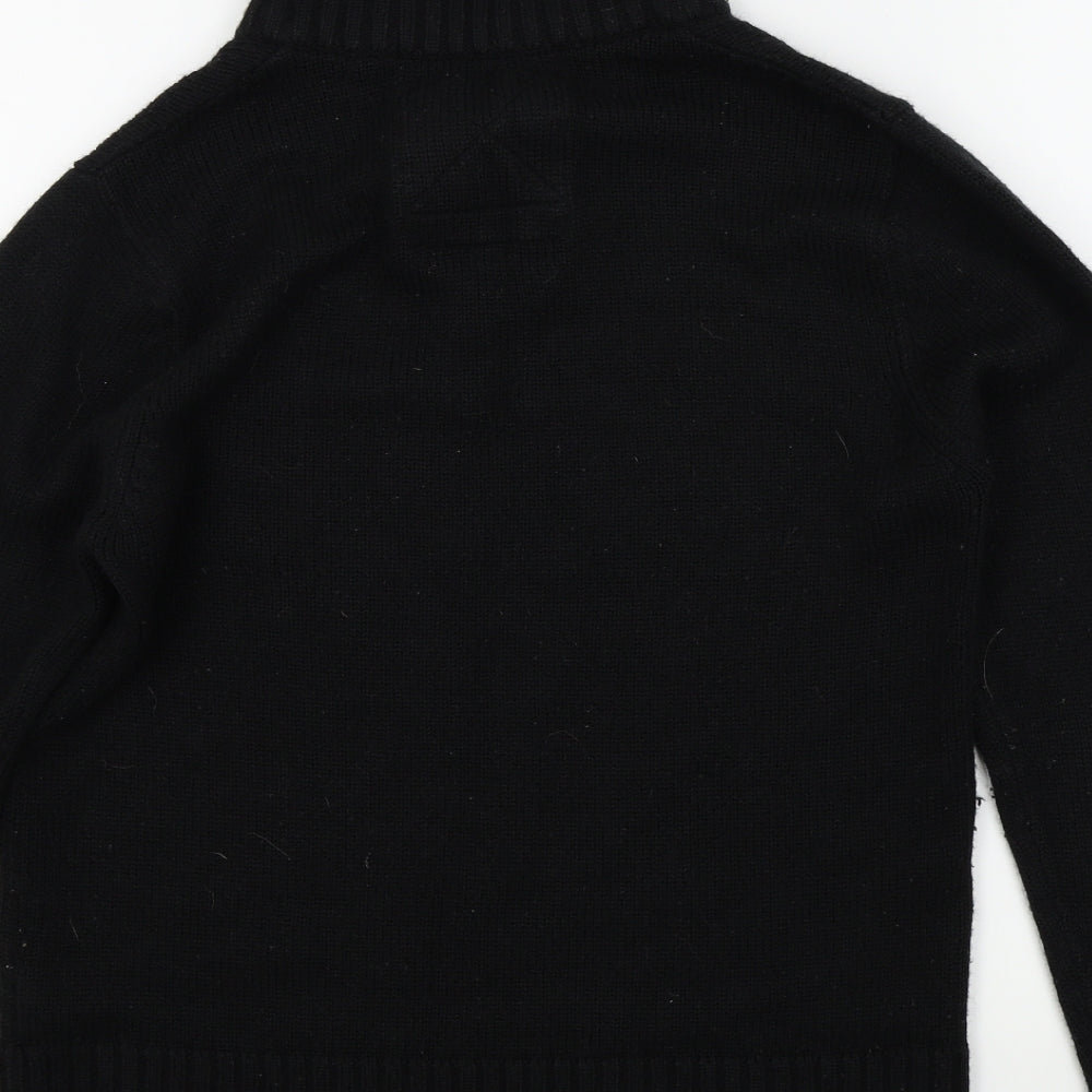 Crafted Mens Black   Pullover Jumper Size S