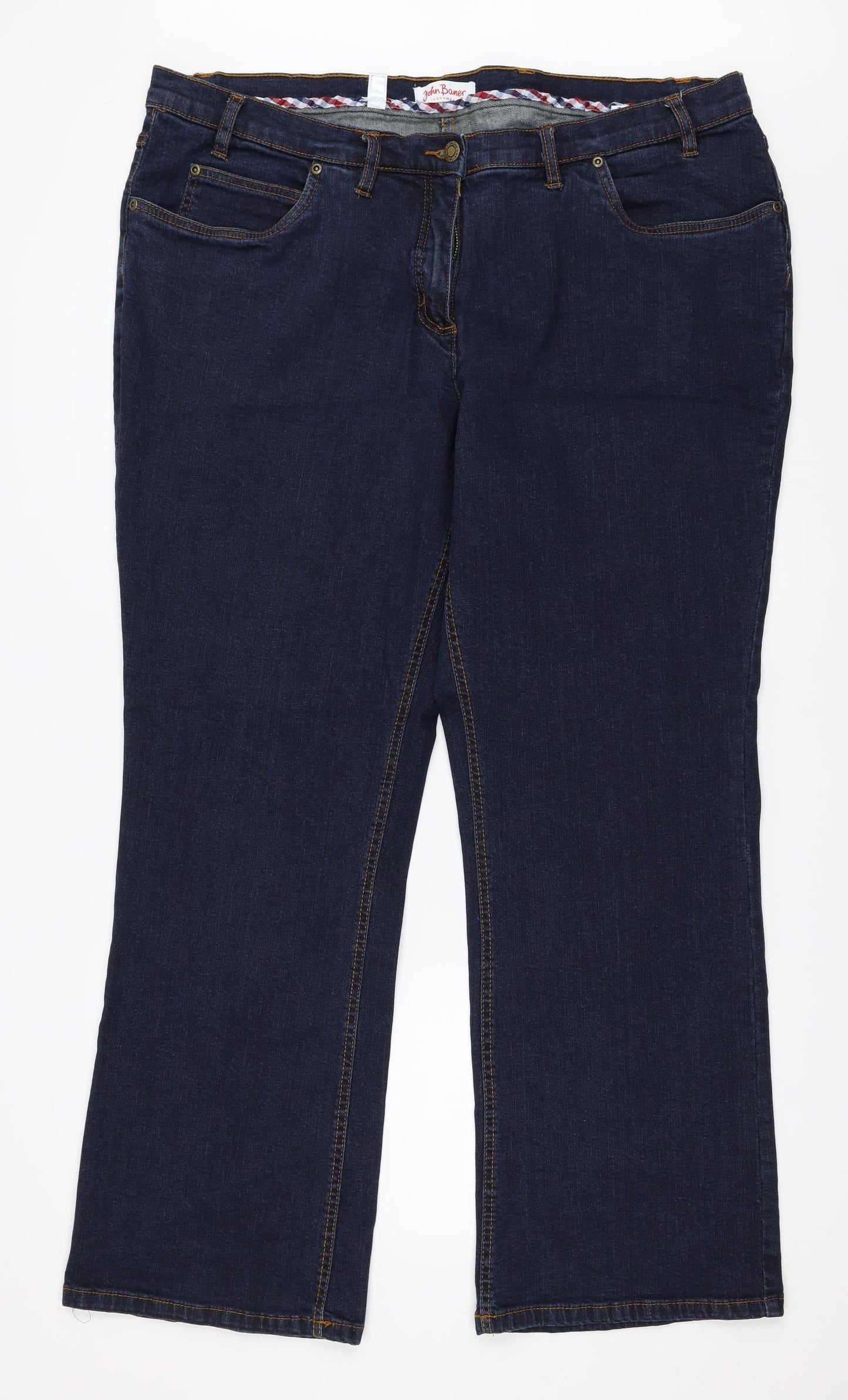 John Baner Womens Blue  Denim Bootcut Jeans Size 26 L31 in