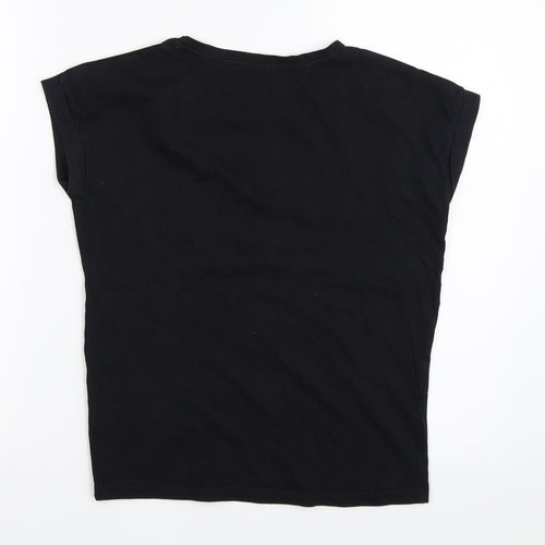 MAX Girls Black   Basic T-Shirt Size 11-12 Years  - mermaid