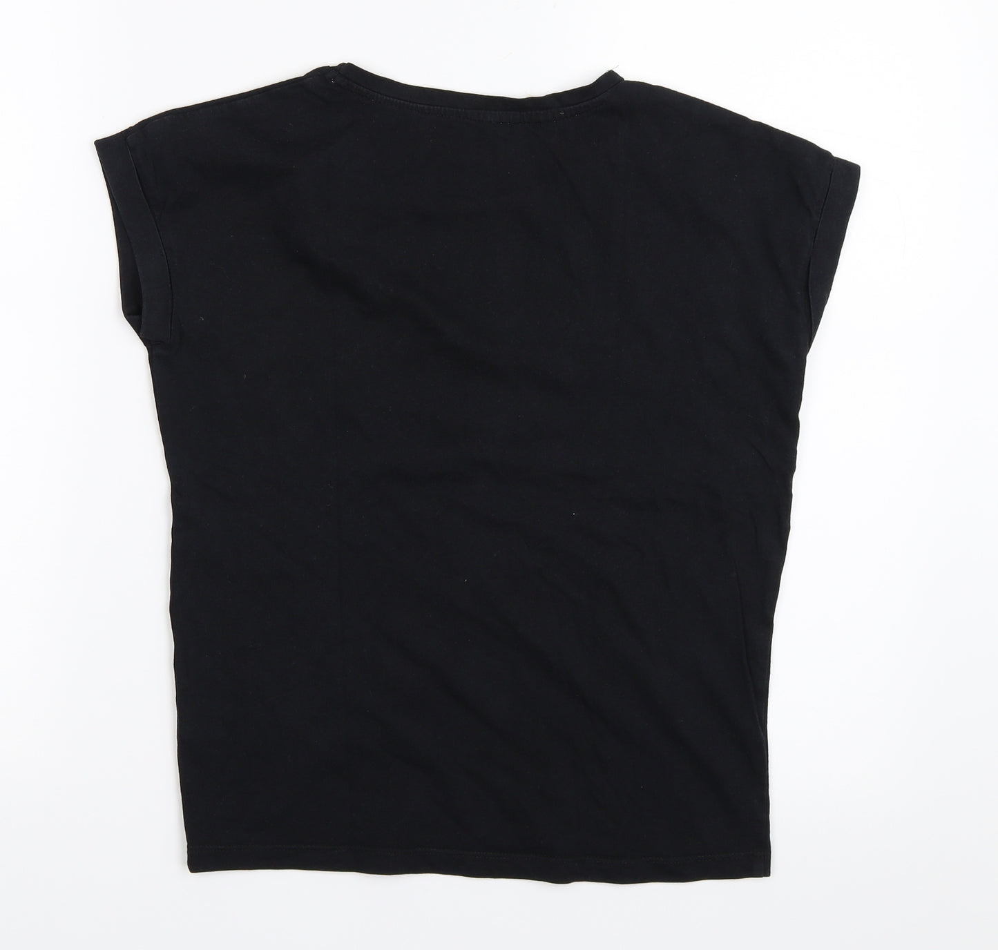 MAX Girls Black   Basic T-Shirt Size 11-12 Years  - mermaid