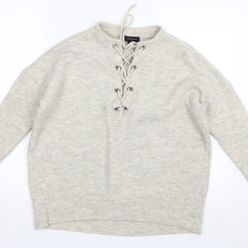 Atmosphere Womens Beige   Pullover Jumper Size S