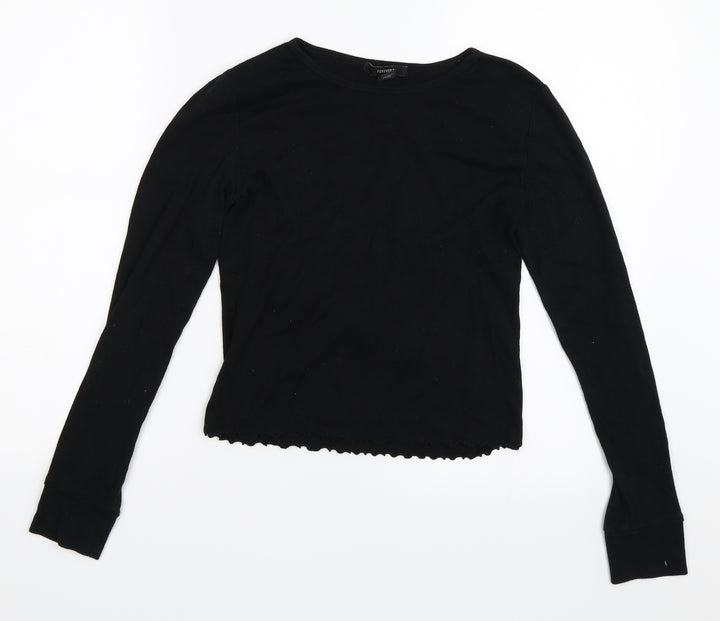 FOREVER 21 Womens Black Basic T-Shirt Size L