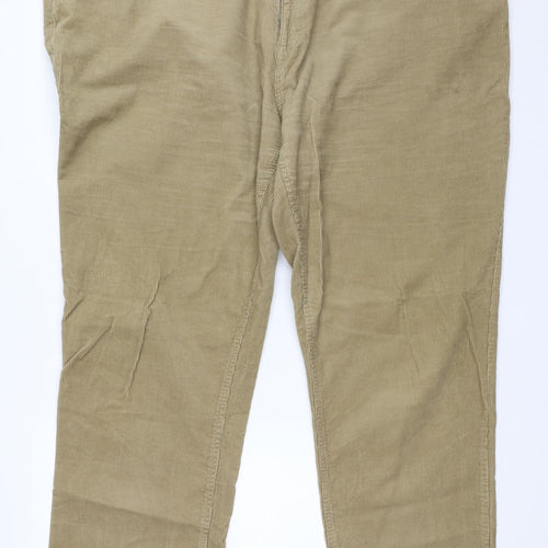Racing Green Mens Beige  Corduroy Trousers  Size 46 in L31 in