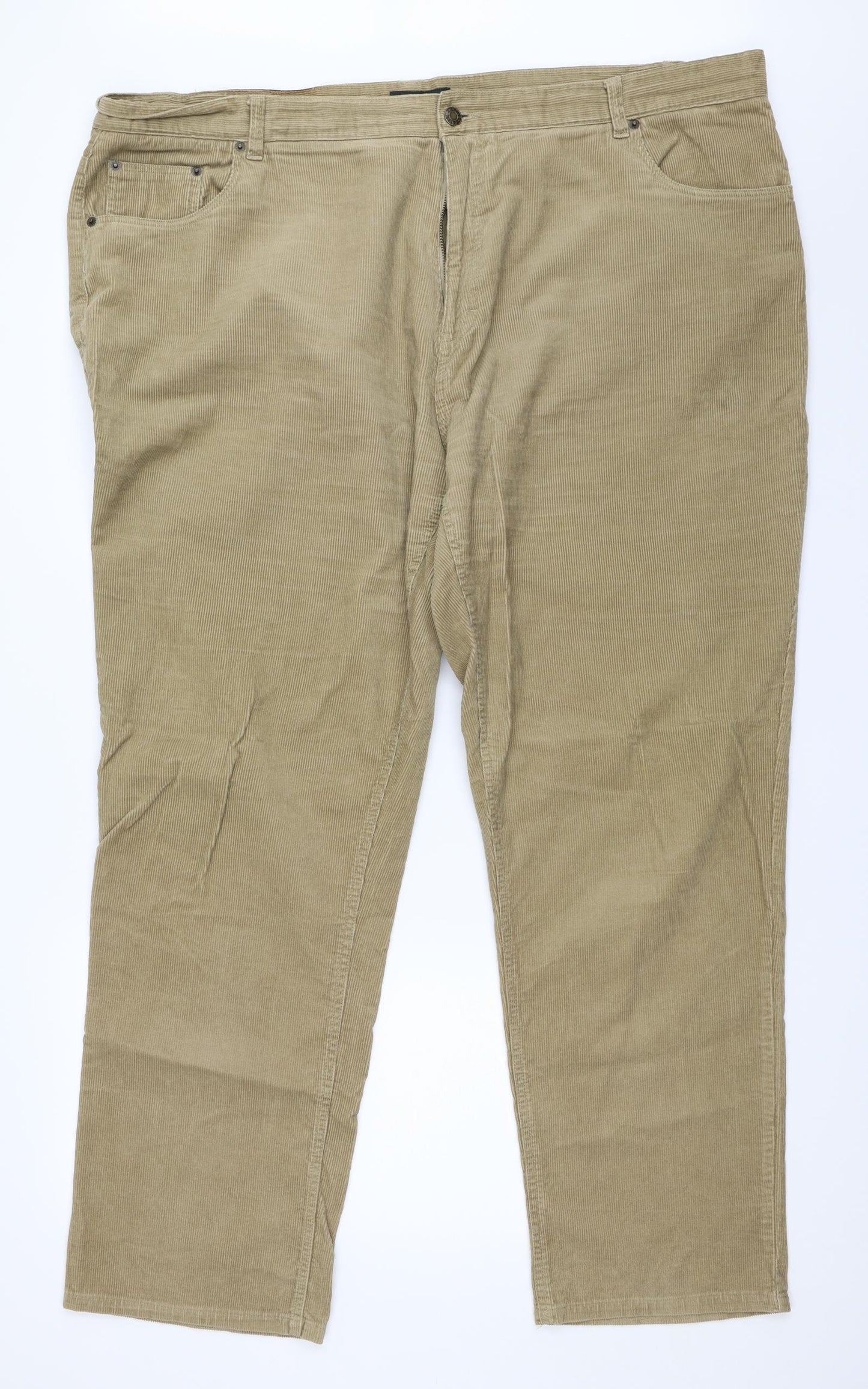 Racing Green Mens Beige  Corduroy Trousers  Size 46 in L31 in