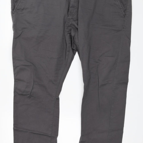 Zeenzo Mens Grey   Chino Trousers Size 46 in L29 in