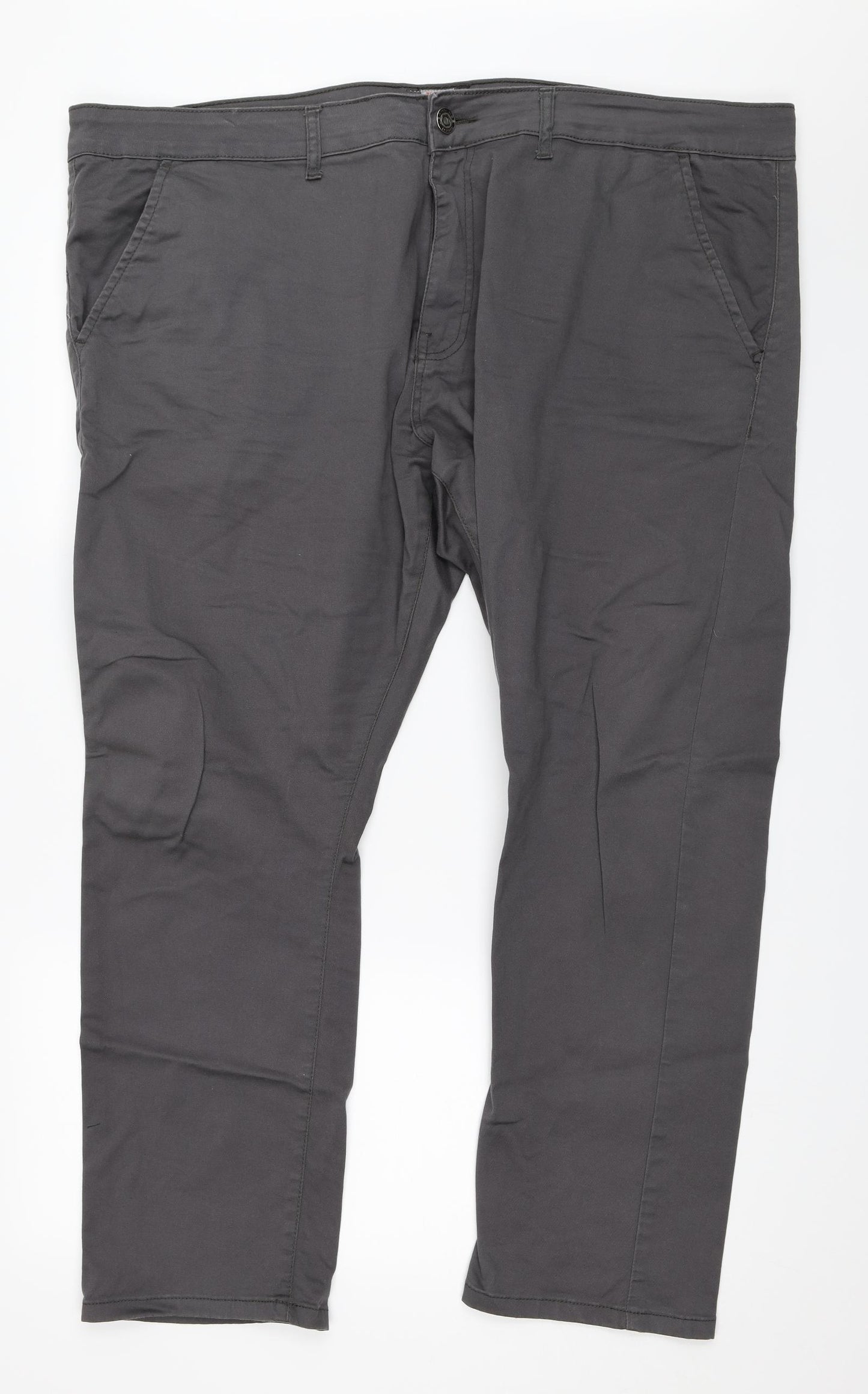 Zeenzo Mens Grey   Chino Trousers Size 46 in L29 in