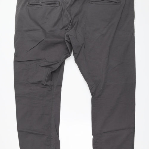 Zeenzo Mens Grey   Chino Trousers Size 46 in L29 in