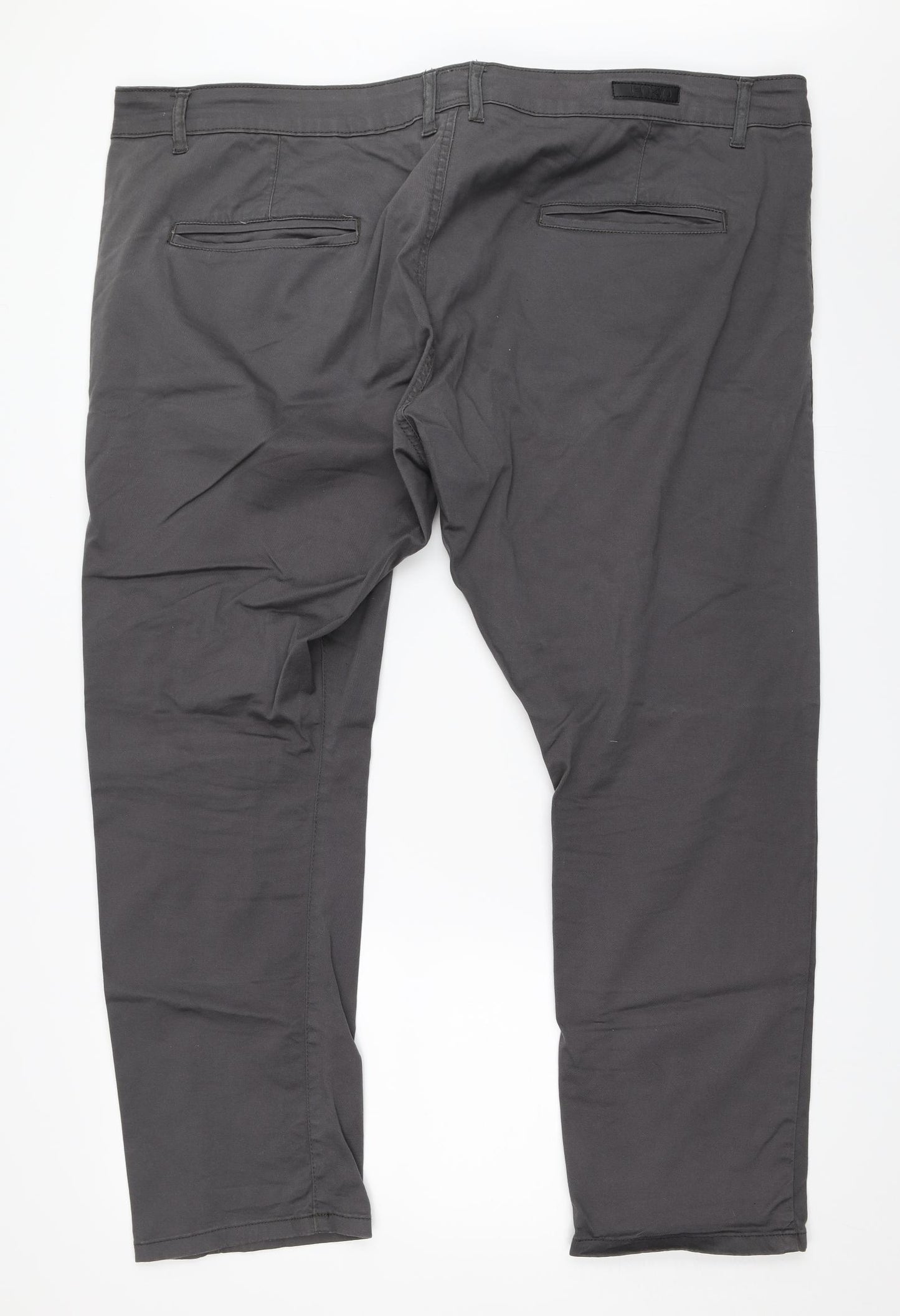 Zeenzo Mens Grey   Chino Trousers Size 46 in L29 in
