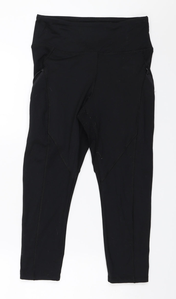 FOREVER 21 Womens Black Cropped Leggings Size S L21 in