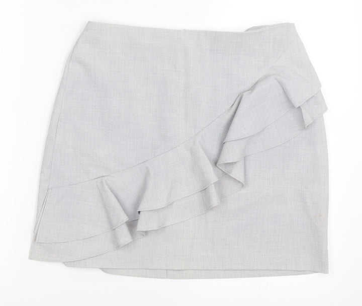 New Look Womens Grey Mini Skirt Size 10