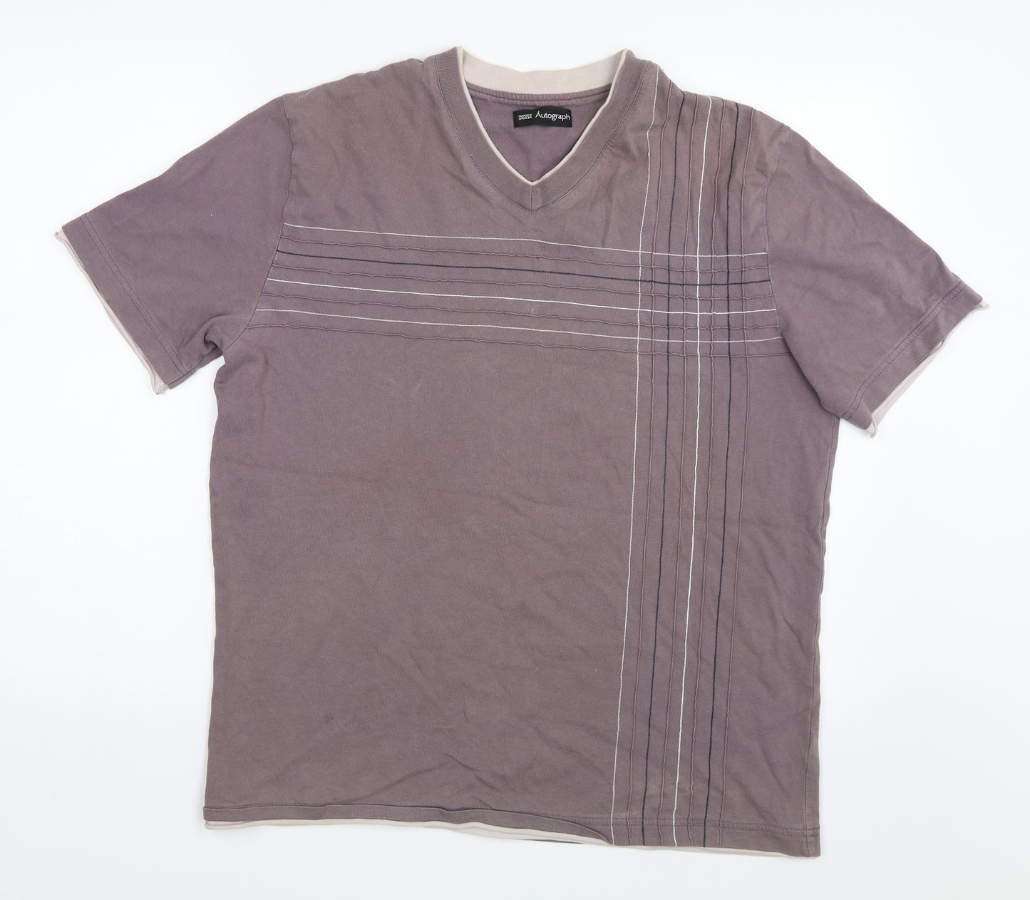 Marks and Spencer Mens Purple    T-Shirt Size L