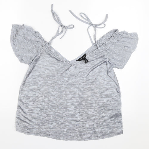 New Look Womens Silver   Basic Blouse Size 10