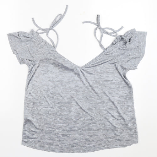 New Look Womens Silver   Basic Blouse Size 10