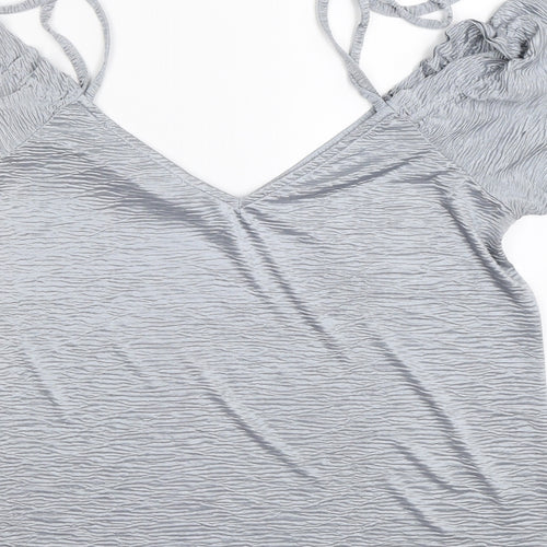 New Look Womens Silver   Basic Blouse Size 10