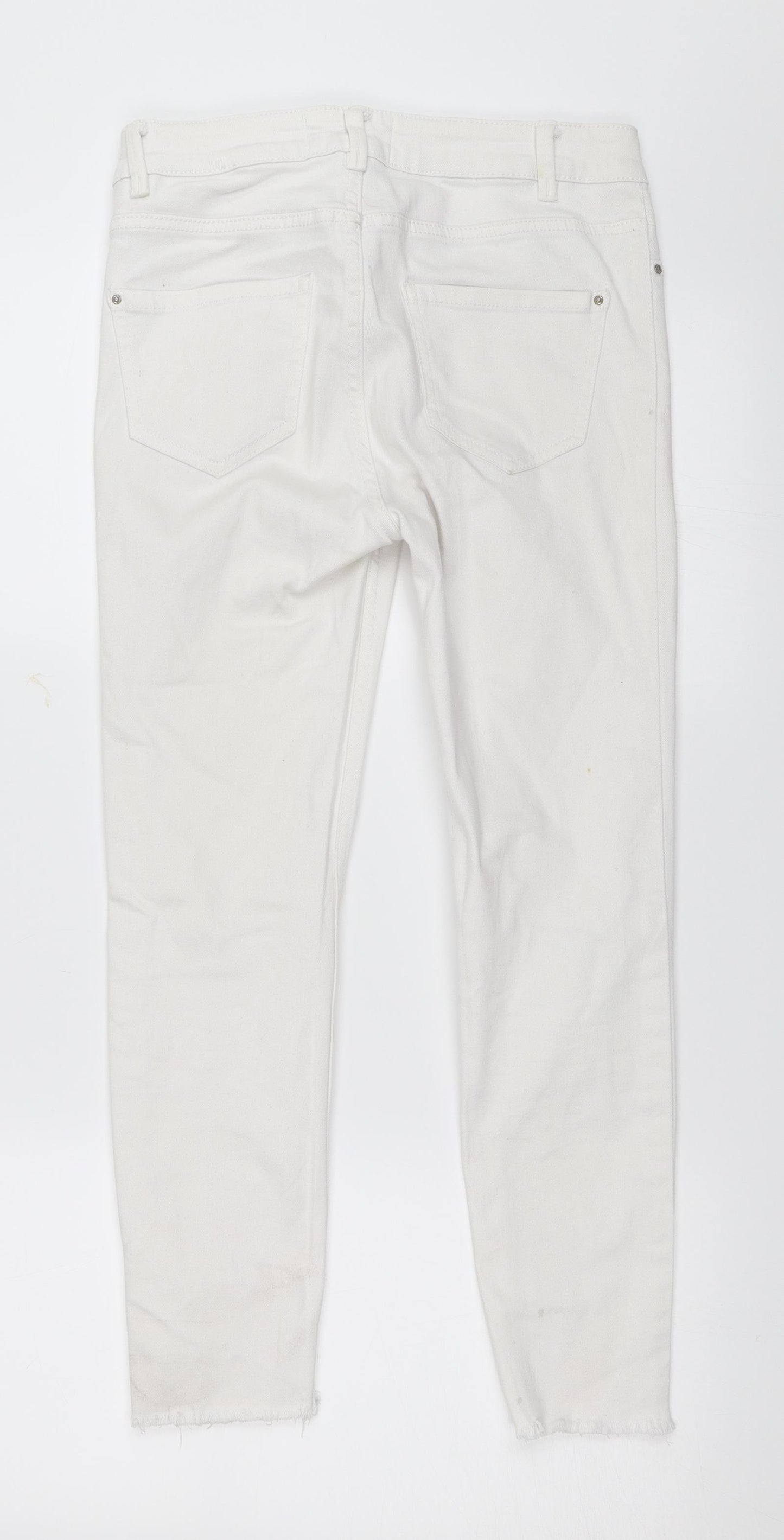 New Look Womens White   Skinny Jeans Size 8 L23 in