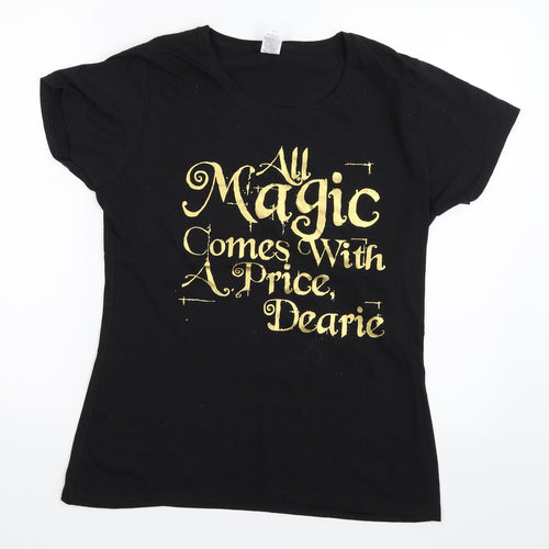 Fruit of the Loom Womens Black   Basic T-Shirt Size L  - magic
