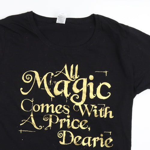 Fruit of the Loom Womens Black   Basic T-Shirt Size L  - magic