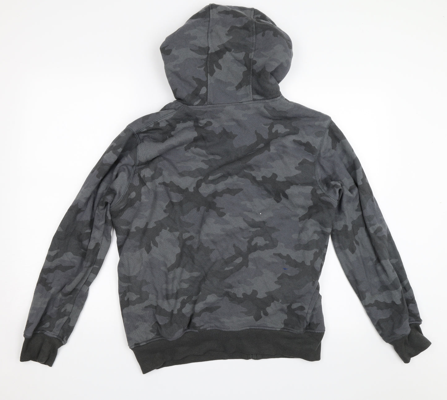 Uniqlo Mens Grey Camouflage  Full Zip Hoodie Size L