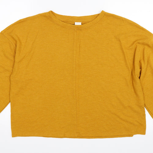 H&M Womens Yellow   Pullover Jumper Size M