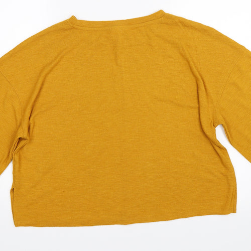 H&M Womens Yellow   Pullover Jumper Size M