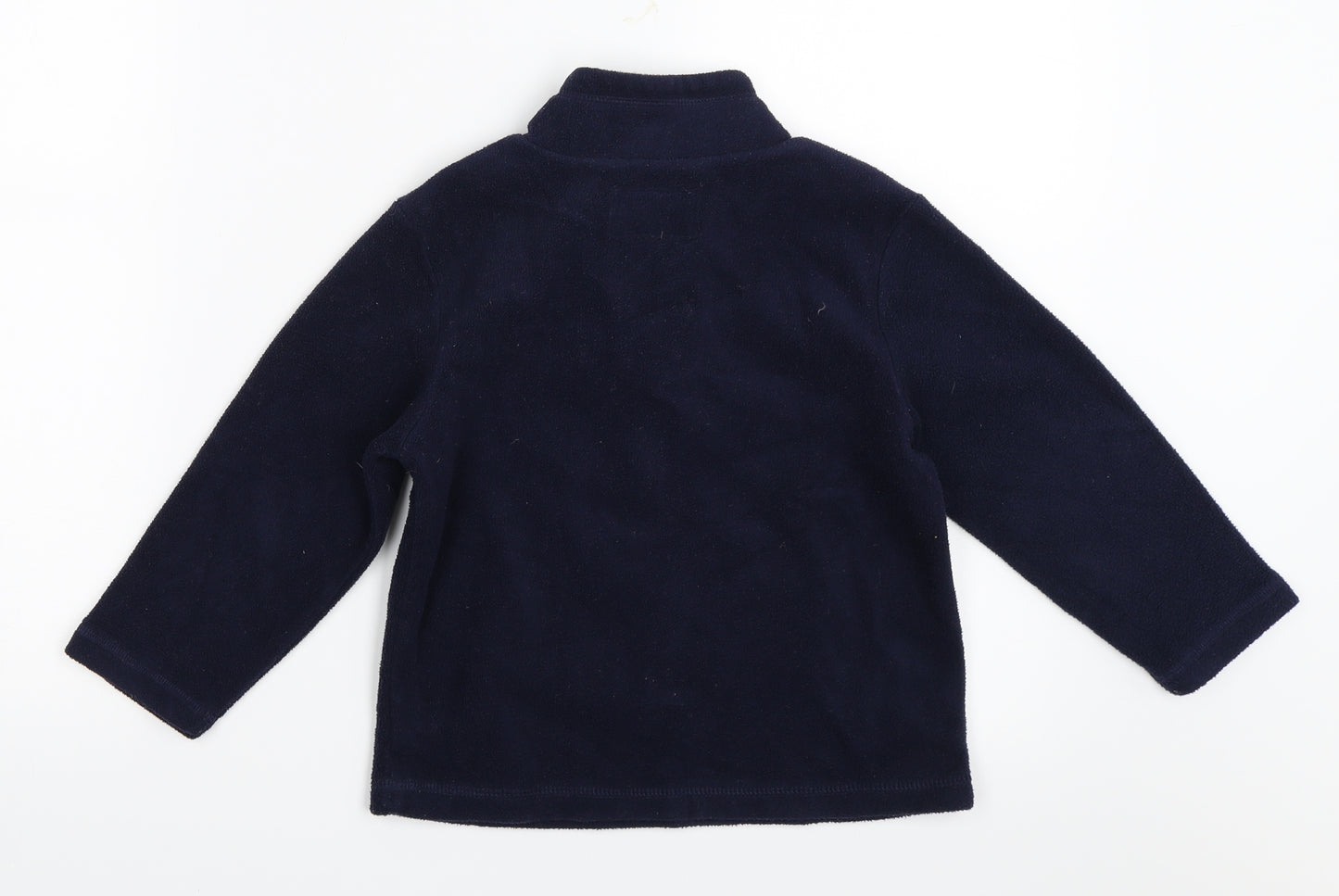 Preworn Boys Blue  Fleece Henley Sweatshirt Size 4 Years